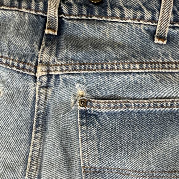 PRISON BLUES PRSN BLU Distressed Denim Jeans Mens 40x30 USA Suspender Buttons - Picture 4 of 15